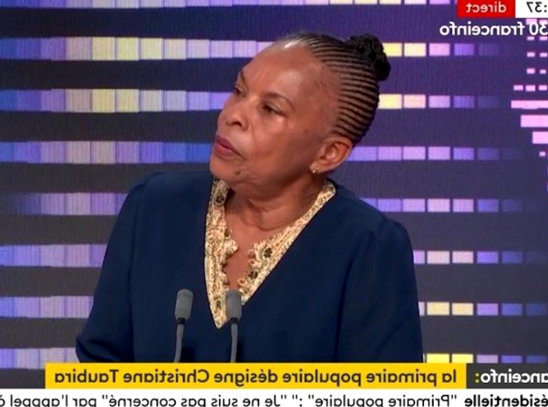 Christiane Taubira : "Si vous voulez, je peux quitter le plateau" : Lors d'une interview, Christiane Taubira déstabilise un journaliste de France Info