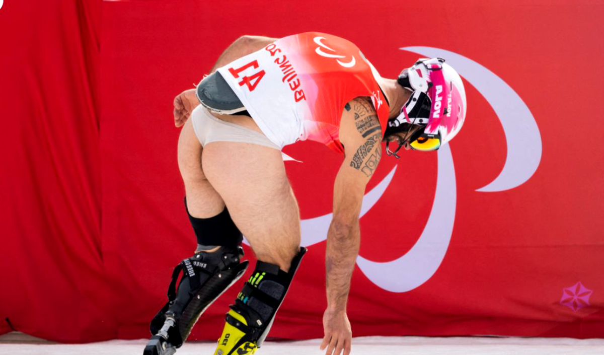 Les jeux paralympiques : Un Français prend le départ du slalom en sous-vêtements !